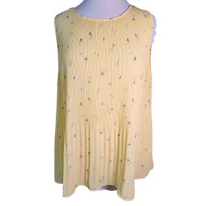 Avenue Yellow Sleeveless Trapeze Top size 2X